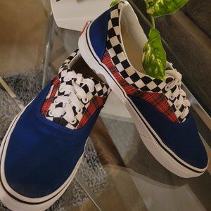 Vans Off the Wall Blue / Red / White / Black 721454 Kids 7.0